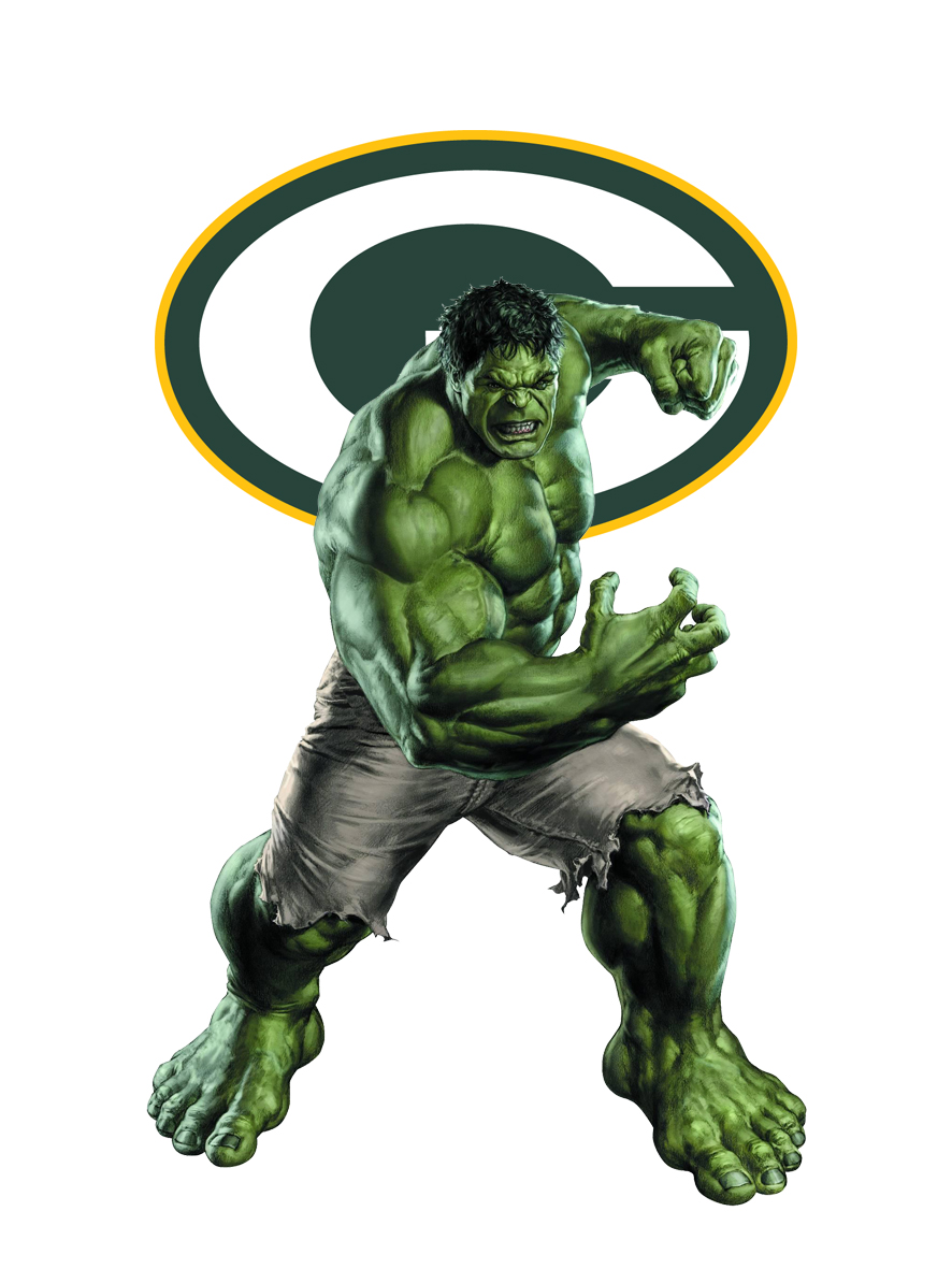 Green Bay Packers Hulk Logo vinyl decal